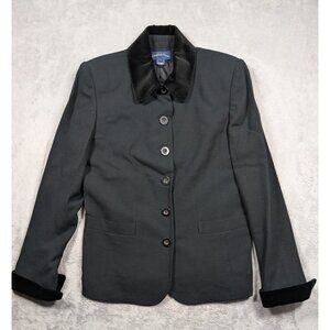 Charter Club Worsted Wool Coat Womens Size 10 Medium Black Quiet Luxury